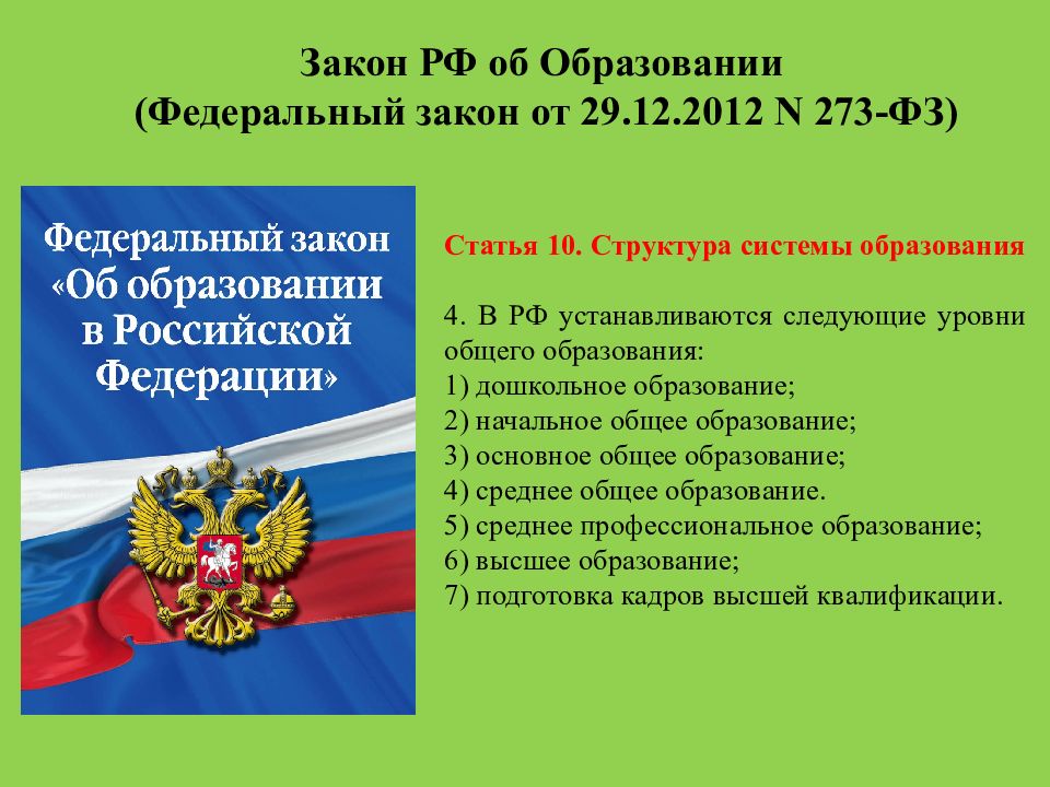 Законодательство рф презентация