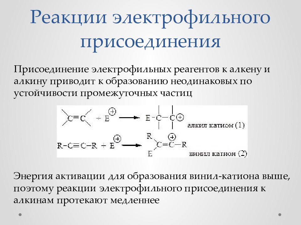 Почему реакции. Механизм электрофильного присоединения к алкинам. Электрофильное присоединение механизм Алкины. Механизм реакции электрофильного присоединения. Реакции протекающие по механизму электрофильного присоединения.