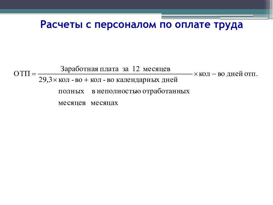 Аудит расчетов с персоналом по оплате труда презентация