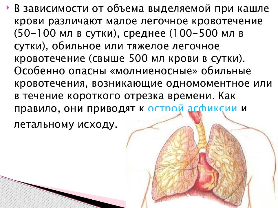 Легочное кровотечение презентация