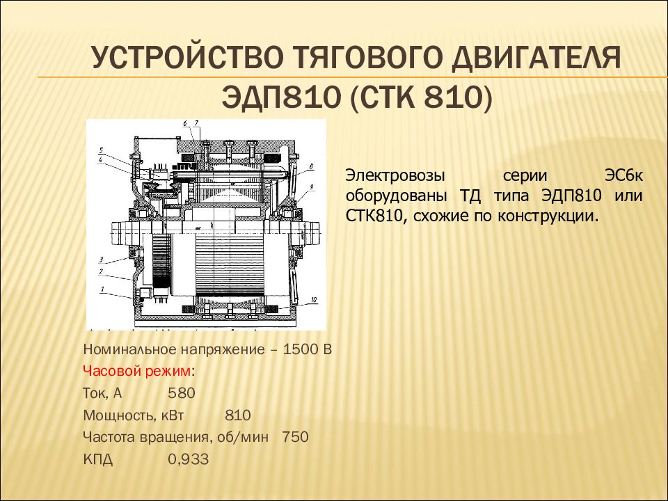 Тяговый электродвигатель эдп 810 чертеж