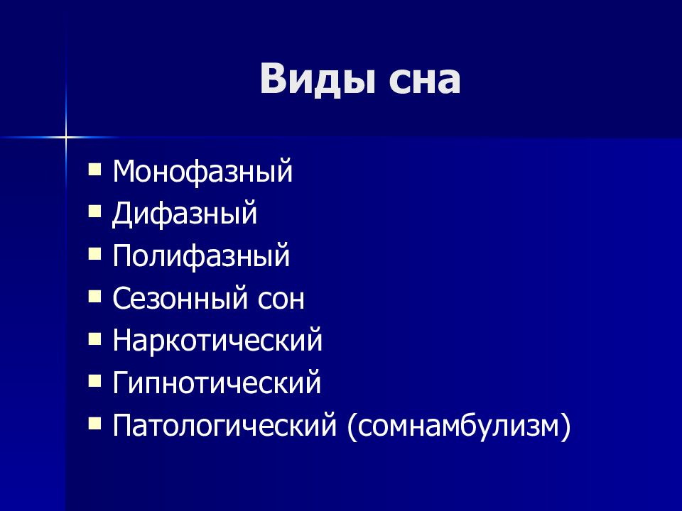 Виды сна