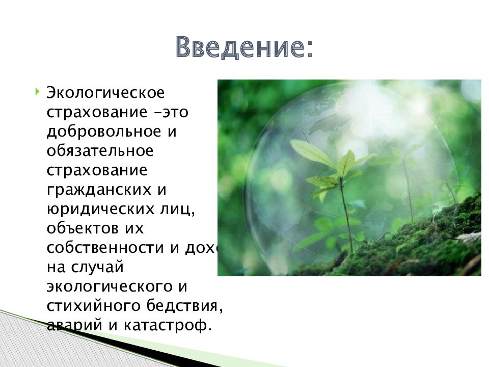 Проект закона об обязательном экологическом страховании