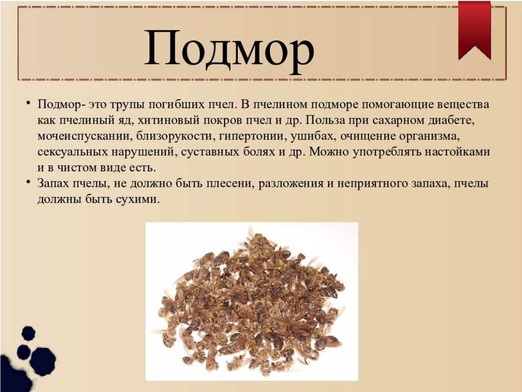 Польза пчелиного подмора для организма. Продукты пчеловодства подмор. Пчелиный подмор ПОЛЕЗНЫЙСВОЙСТВА. Пчелиный подмор мертвые пчелы. Продукты пчеловодства :пчелиный подмор.