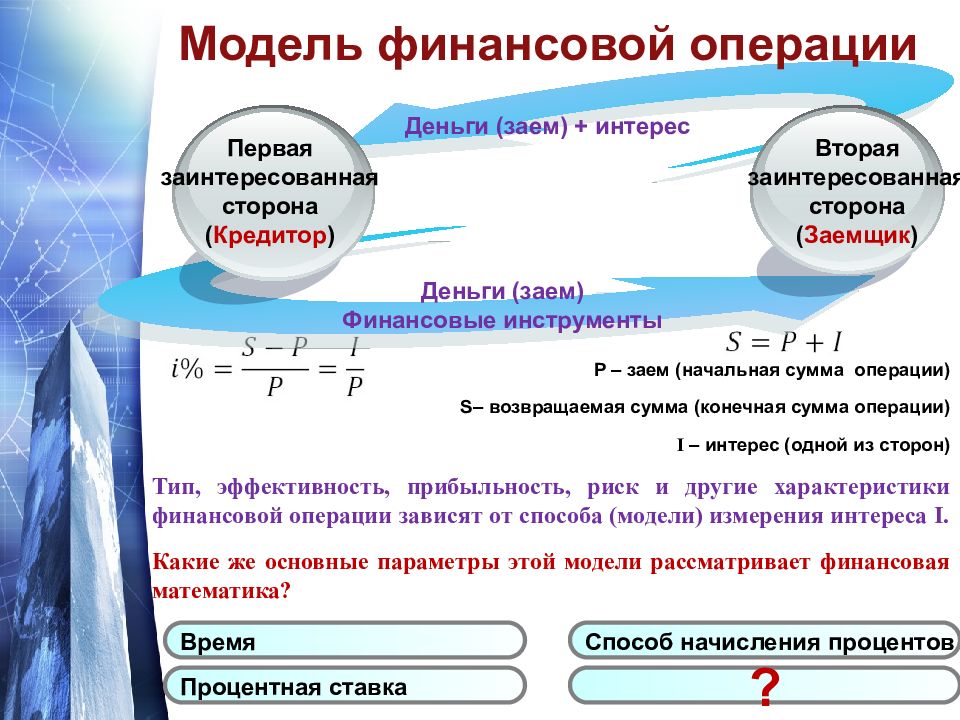 Финансовая математика индивидуальный проект