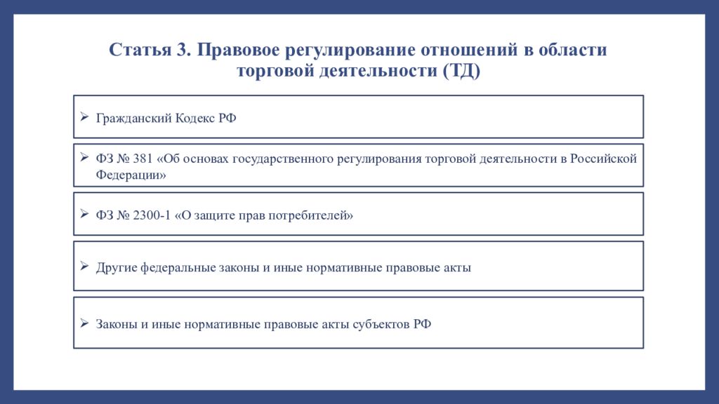 Является правовое регулирование отношений. Нормативно правовые основы регулирования торговой деятельности. Правовое регулирование отношений в области торговой деятельности. Регулирование торговых отношений в РФ. Правовое регулирование товарного рынка в РФ.