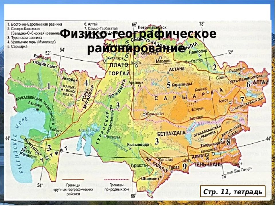 Восточная равнина где. Карта физико-географического районирования. Рельеф Казахстана карта. Физико-географическая районирования Киргизии. Физико-географическое районирование Казахстана.