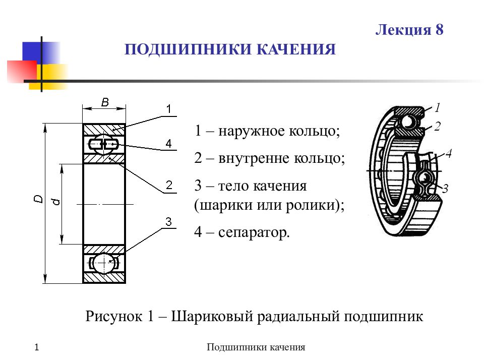 Детали подшипников качения приведенных на рисунке называются