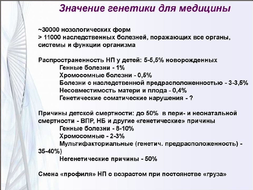 Презентация по медицинской генетике