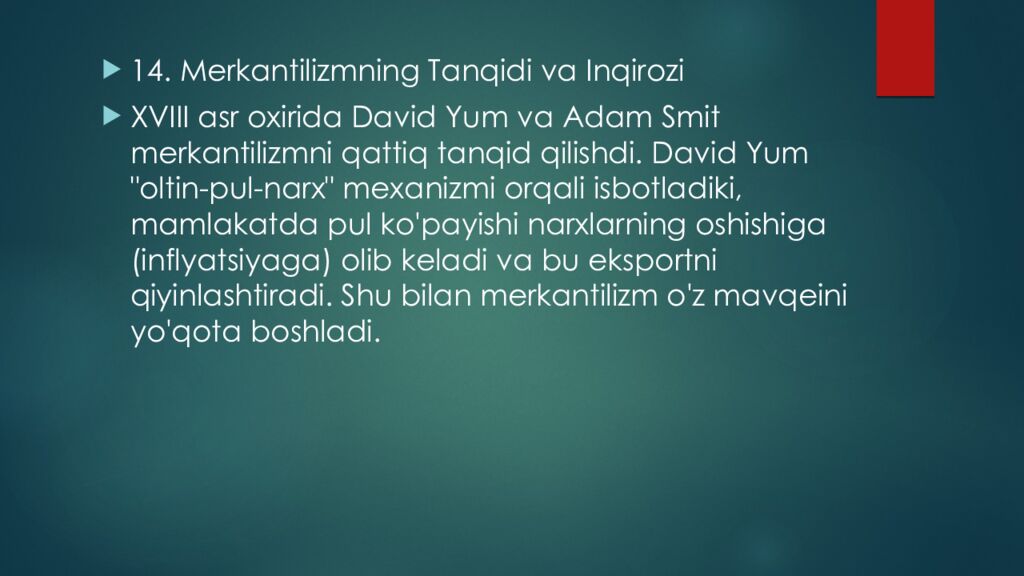 Merkantilizm iqtisodiy maktabi