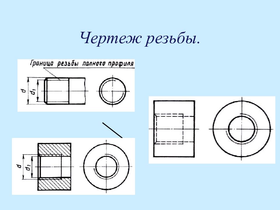 Обозначение резьбы на чертежах презентация