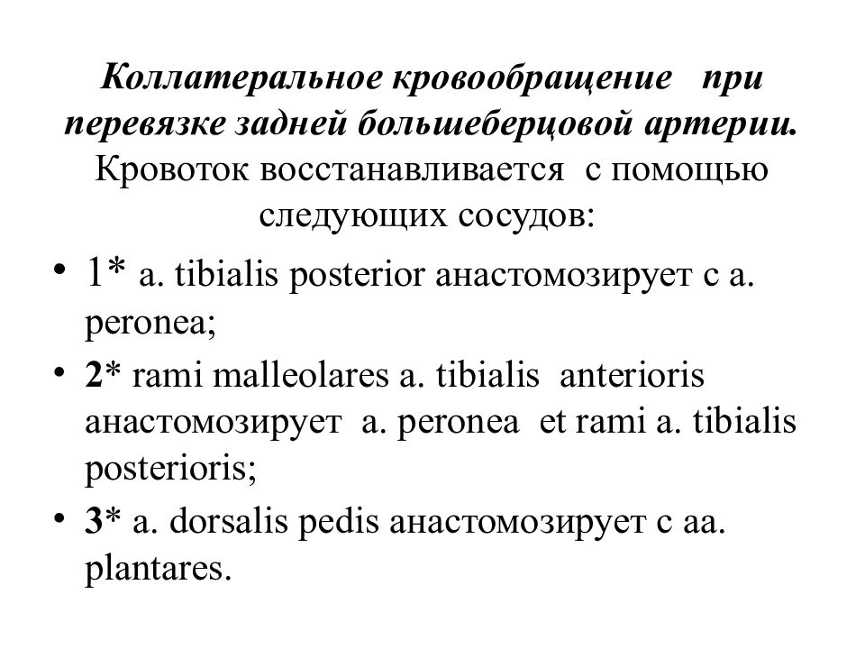 Оперативная хирургия нижней конечности презентация