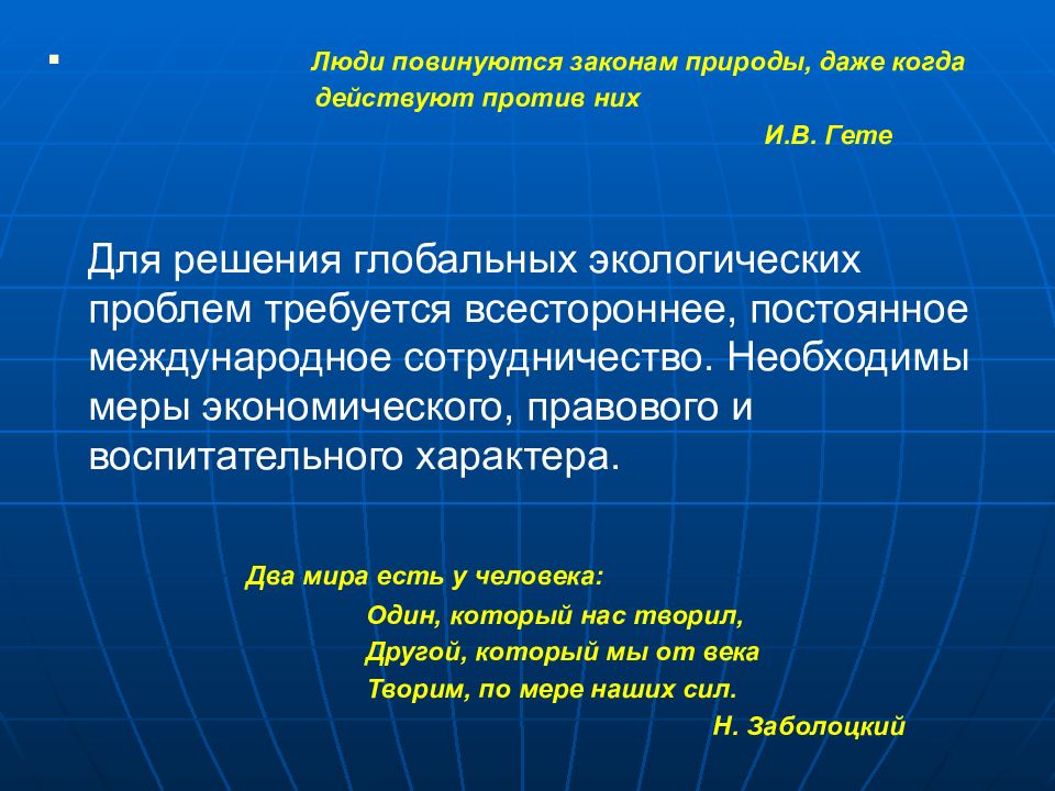 Экономический рост и экологические проблемы презентация