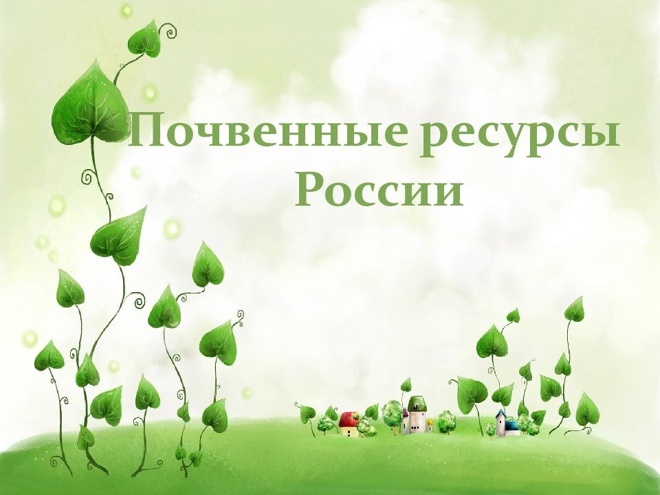Почвенные ресурсы России