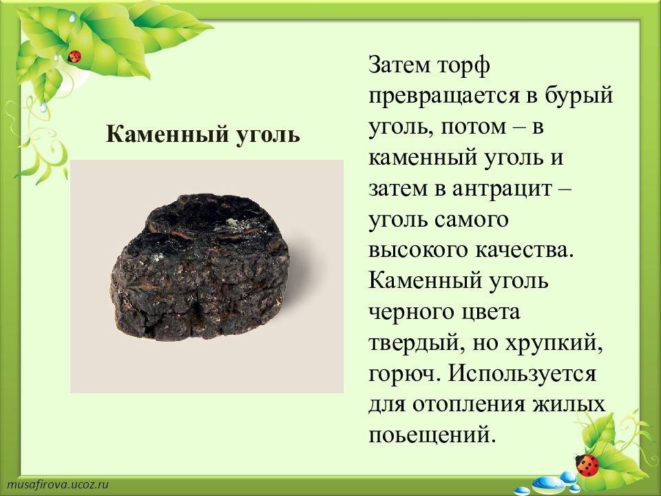 Каменный уголь информация. Уголь для презентации. Торф каменный. Полезные ископаемые 3 класс. Презентация о полезных ископаемых.