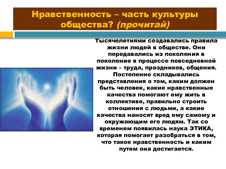 Значение нравственности и этики в жизни человека и общества проект 4 класс