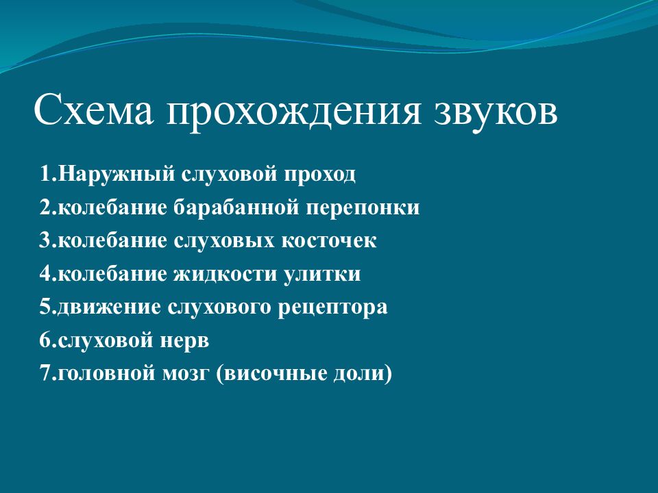 Схема прохождения звуков