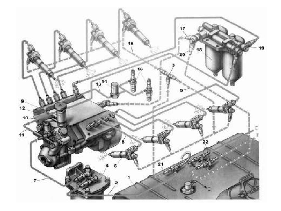Топливная система камаз евро 2 схема подключения