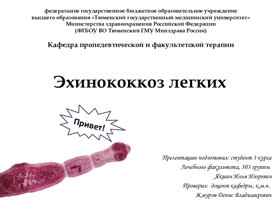 Эхинококкоз легких