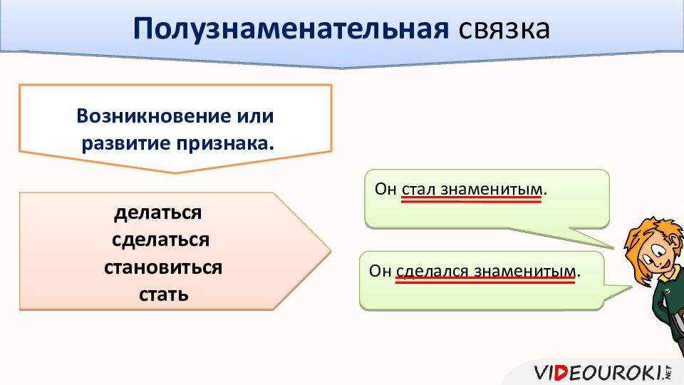 Появление стало предложение 1