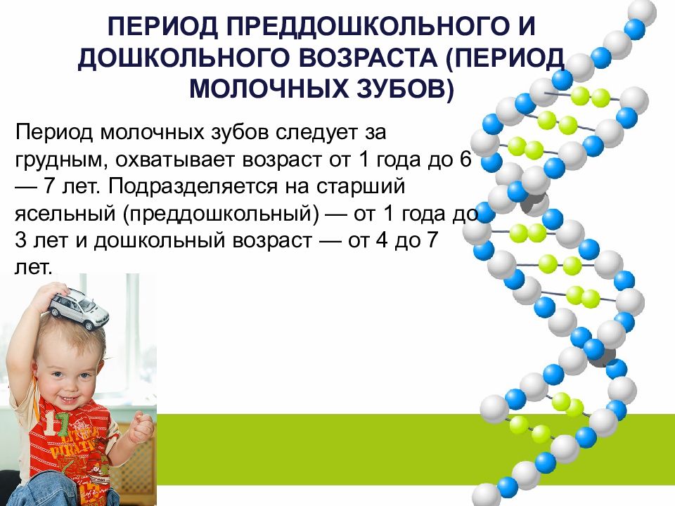 Преддошкольный период презентация