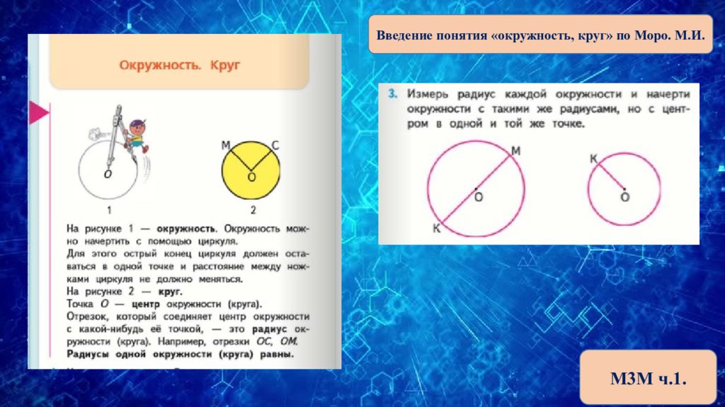 Понятие круг. Понятие окружности. Понятие круг и окружность. Термины окружности. Методика формирования понятия окружность.