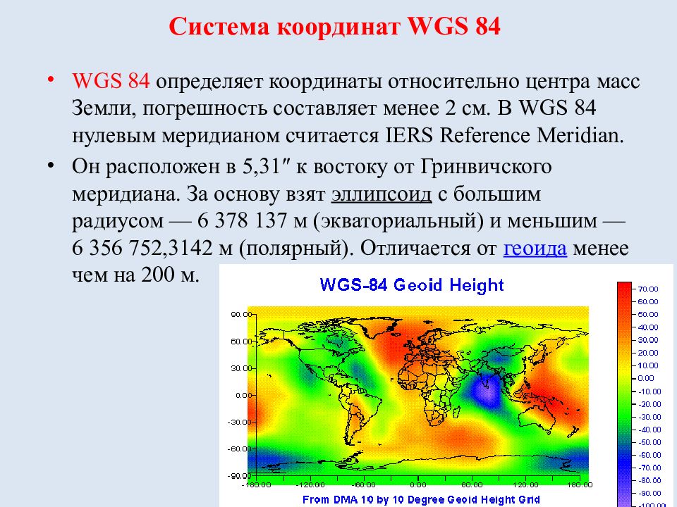 Wgs 84 система координат карта