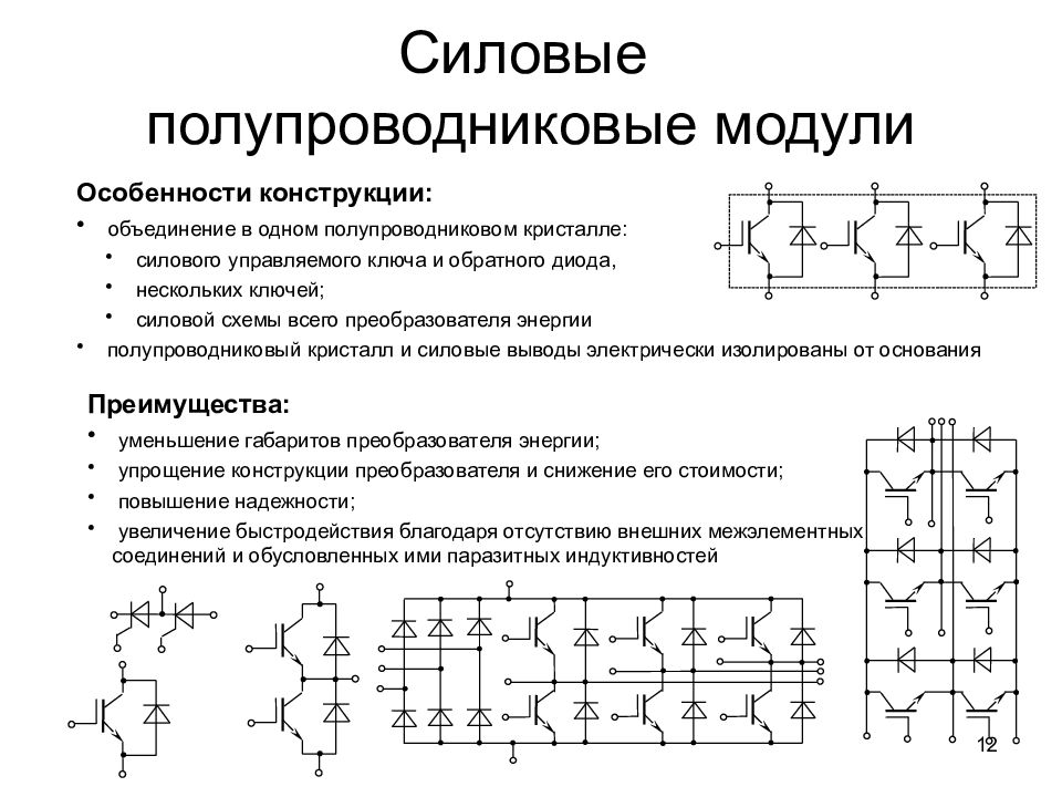 Схема силовых преобразователей