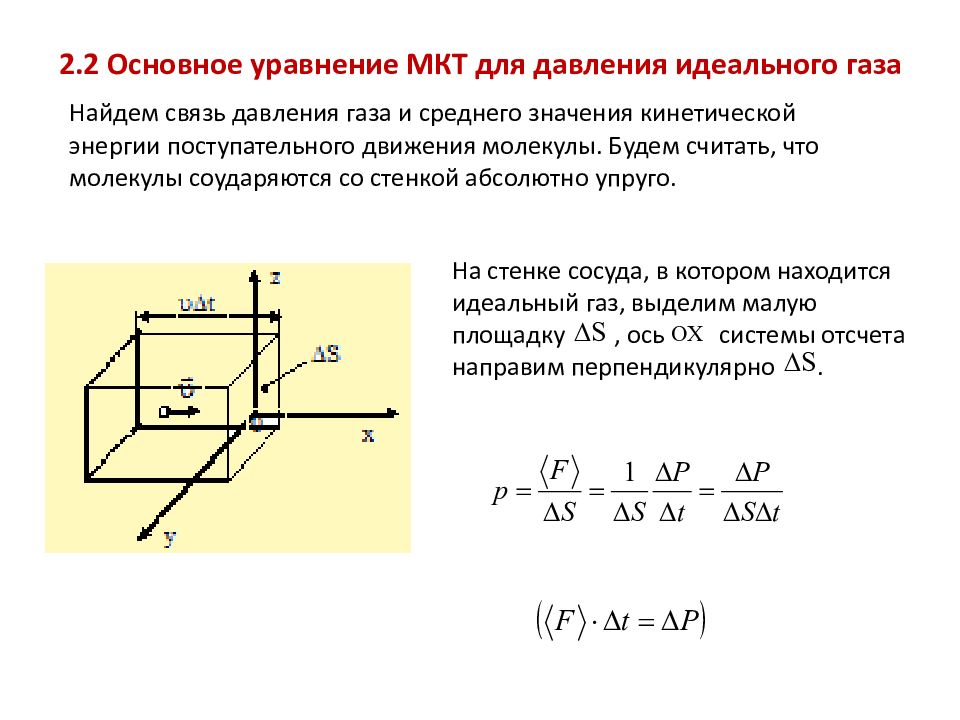 Идеальный газ в мкт основное уравнение мкт урок 10 класс презентация