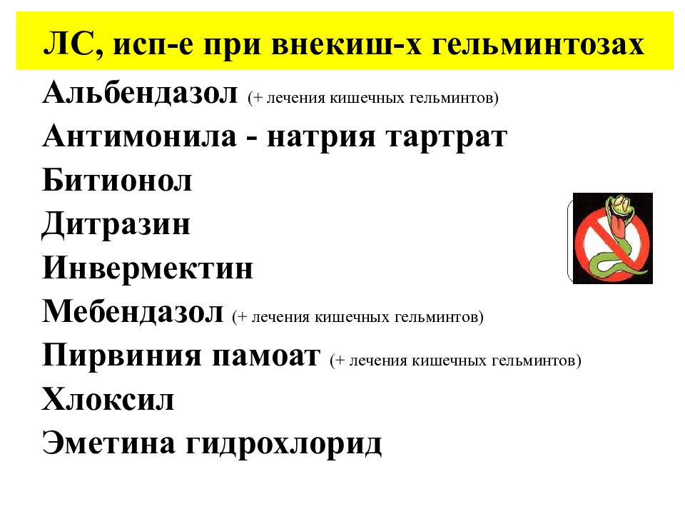 Противоглистные средства фармакология презентация