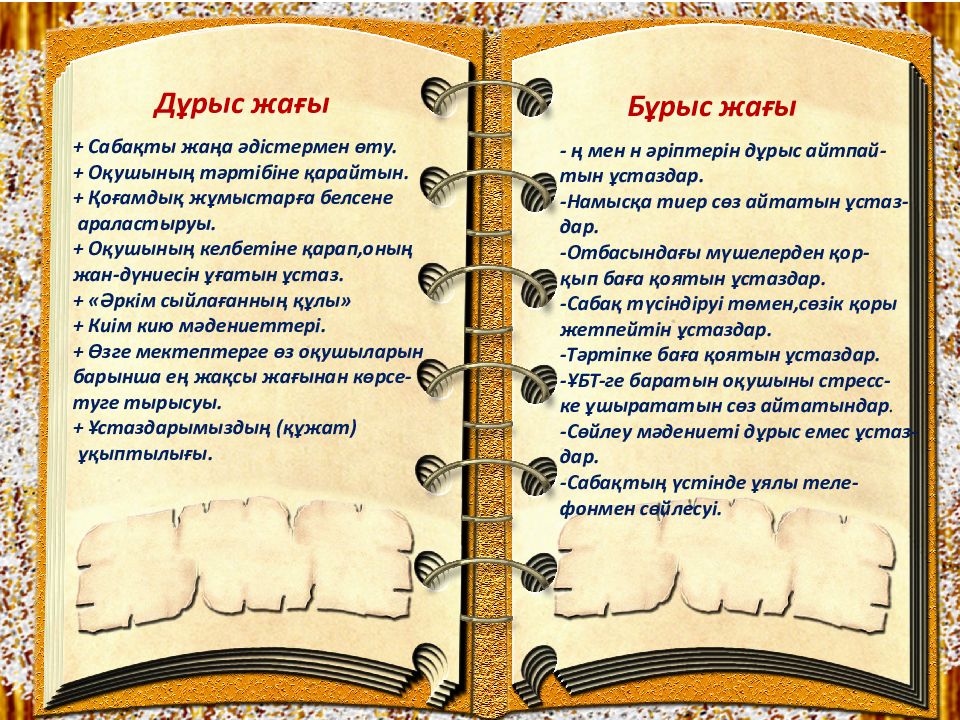 Ұстаз мектептің жүрегі сынып сағаты