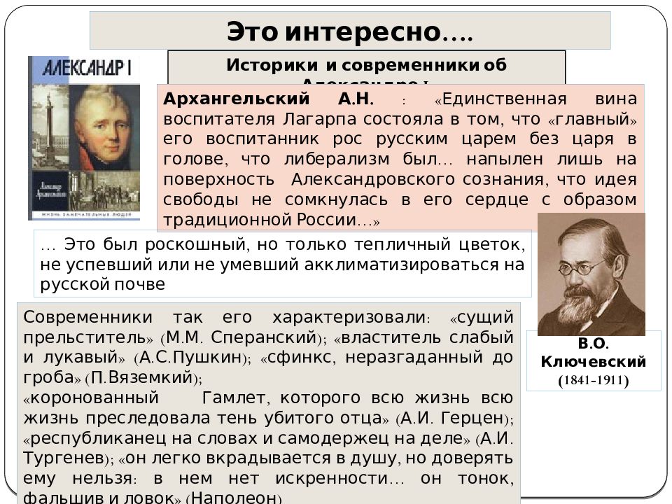 Презентация на тему дискуссия александр 1 в оценках современников и историков