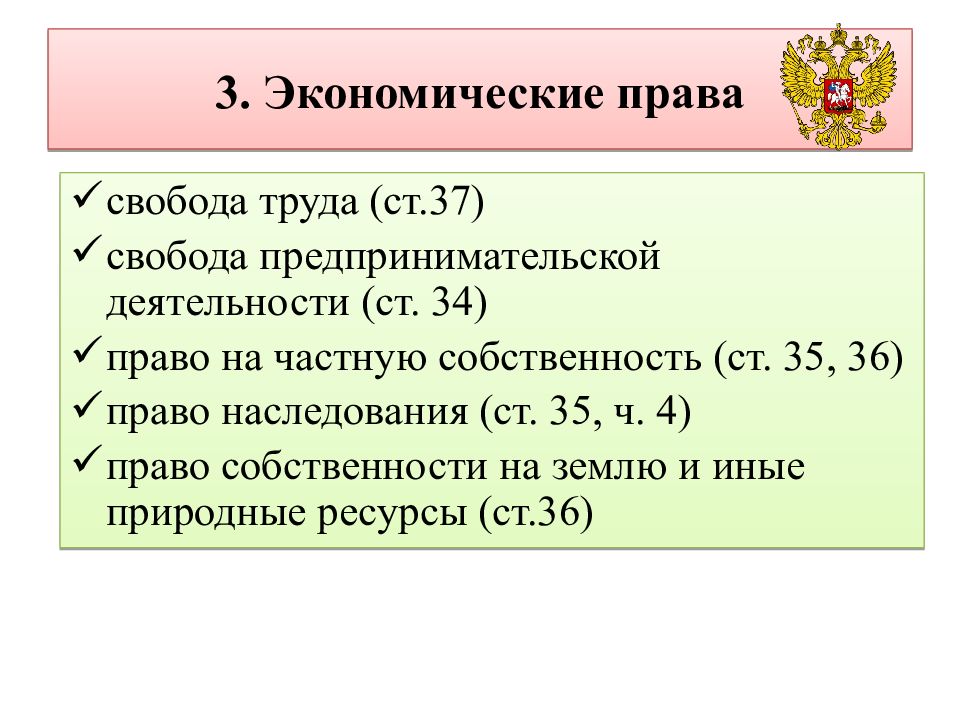 Система конституционных прав и свобод презентация