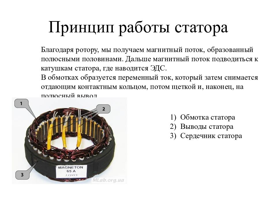 Генератор зачем. Ротор статор генератора конструкция. Генератор переменного тока стотор и Рототор. Катушки статора магнитный ротор. Статор генератора создает переменную ЭДС.