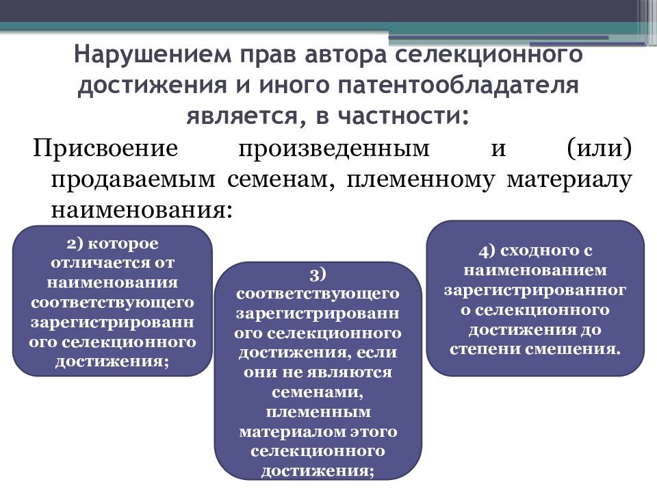 Право на селекционное достижение. Основные положения о селекционных достижениях.