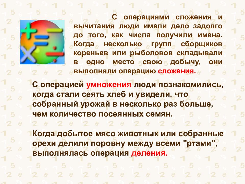 числа получили имена