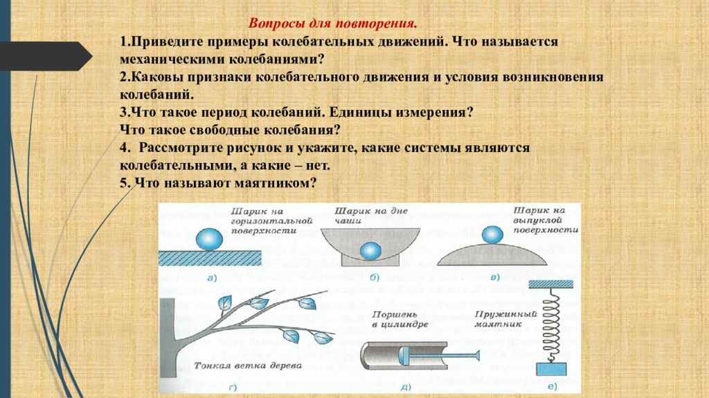 Колебательное движение свободные колебания 9