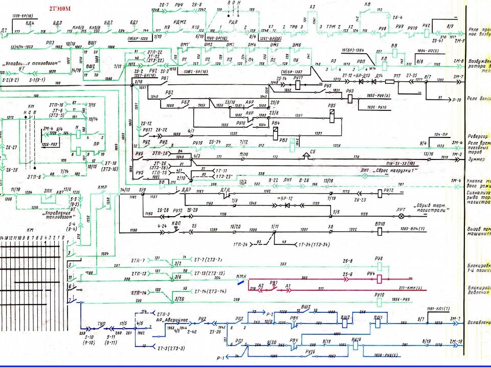 Схема второй. Электрическая схема тепловоза 2тэ10у. Цепь запуска тепловоза 2тэ10м. Эл схема тепловоза 2тэ10м. Электрическая схема тепловоза тэ10.