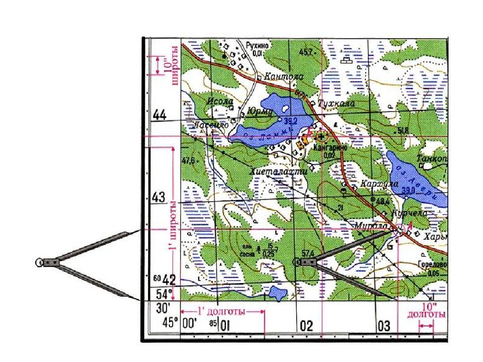 Топография карта местности