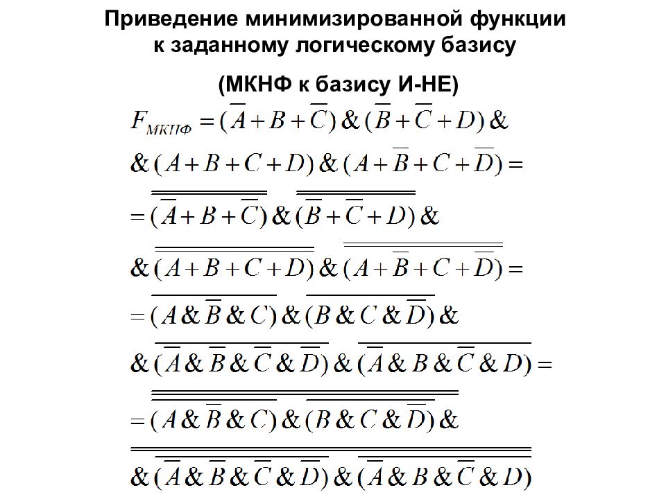 Минимизация логических функций методы изображения