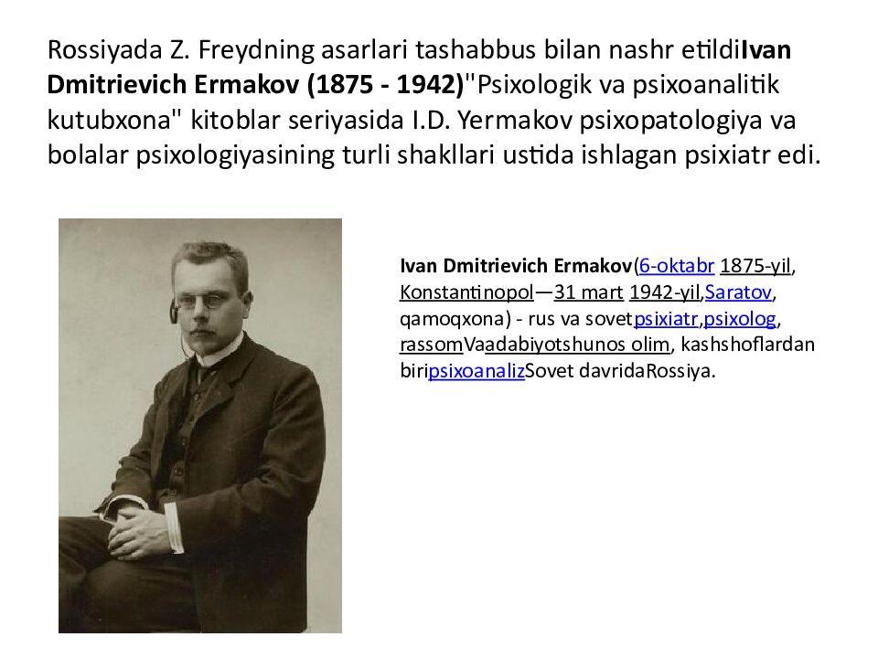 SHAXSIYAT NAZARIYALARI xorijiy