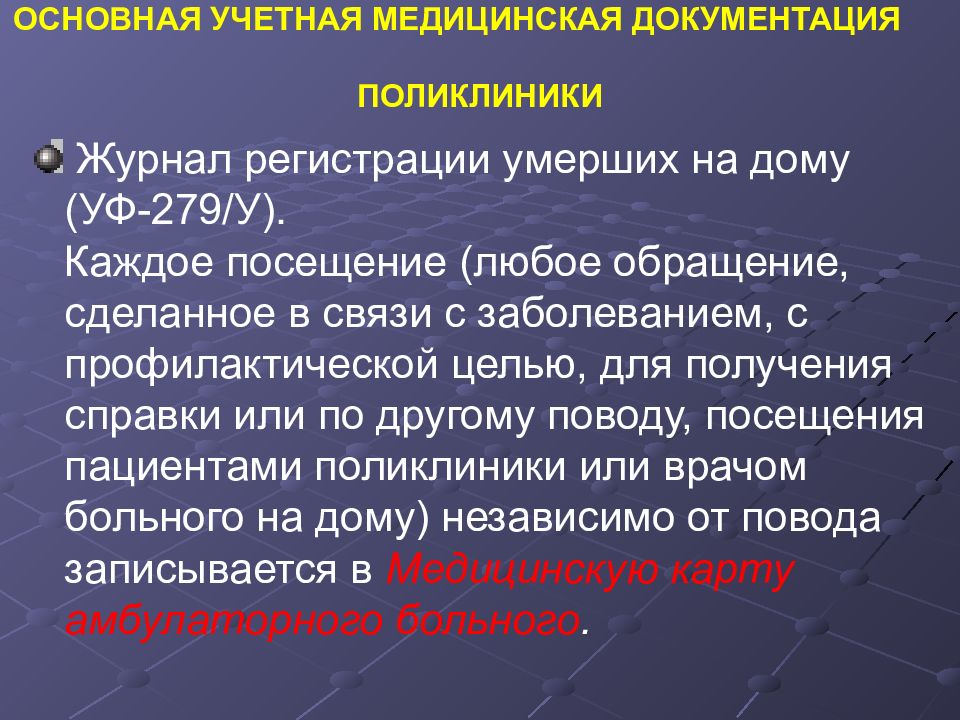 Документация поликлиники