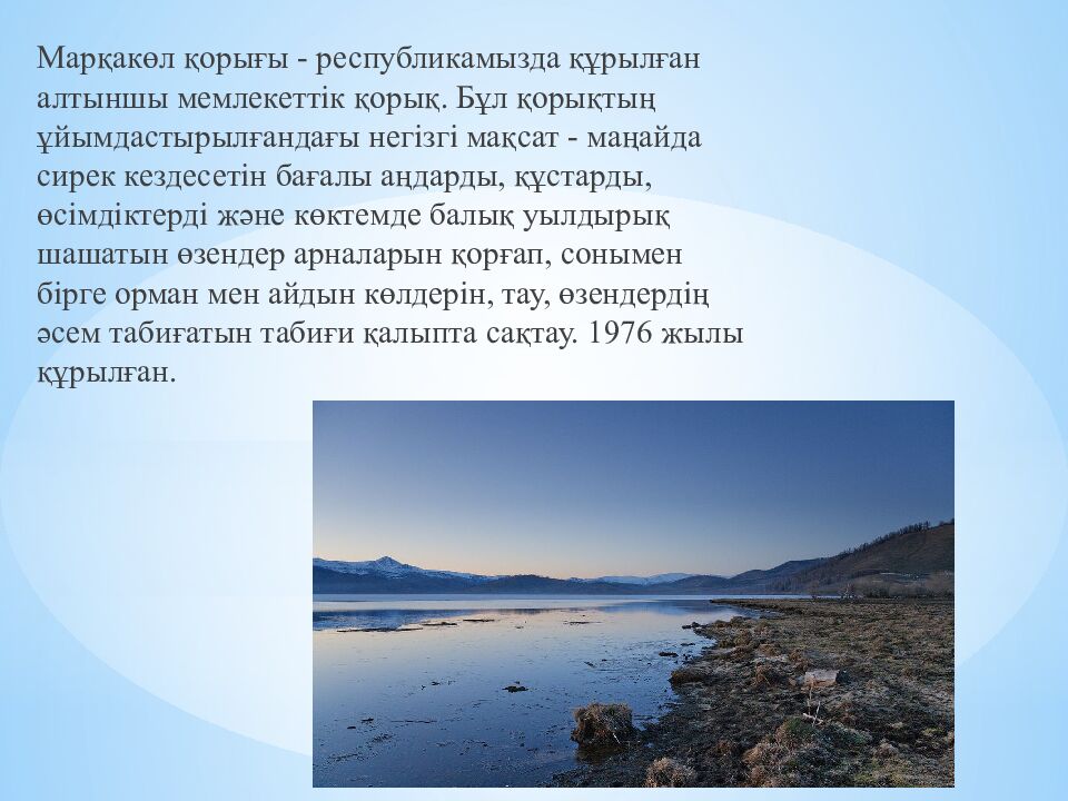 Марқакөл қорығы