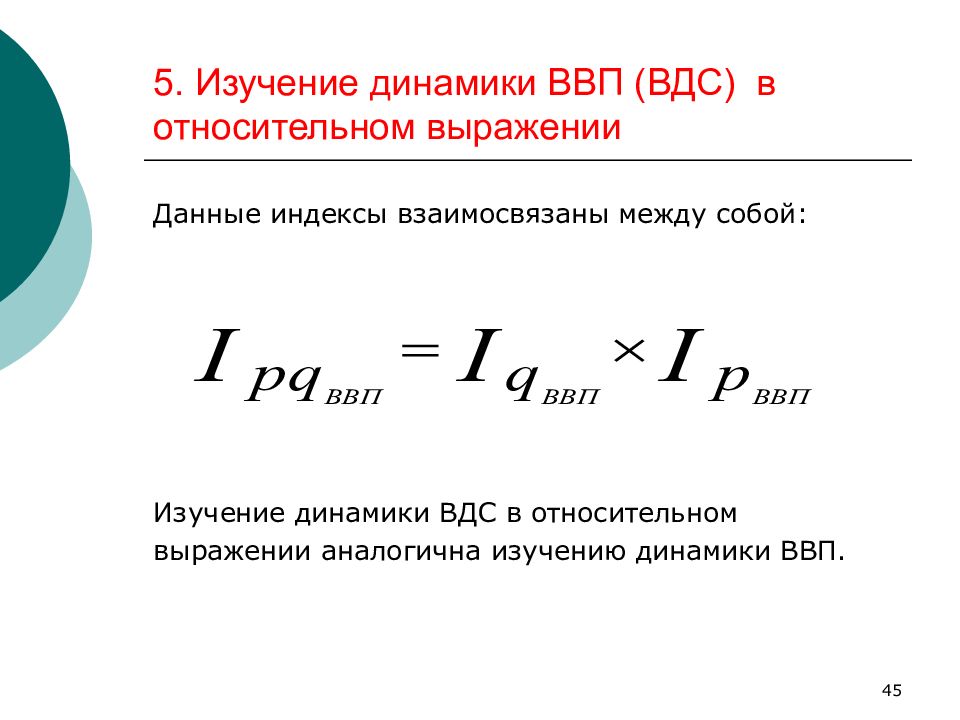 Коэффициент производства. ВДС И ВВП. Изучение динамики. Динамика ВВП формула. Изучение динамики показателя.