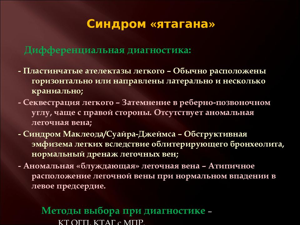 Заболевание аномалия. Секвестрация легкого дифференциальная диагностика. Синдром ятагана рентген.