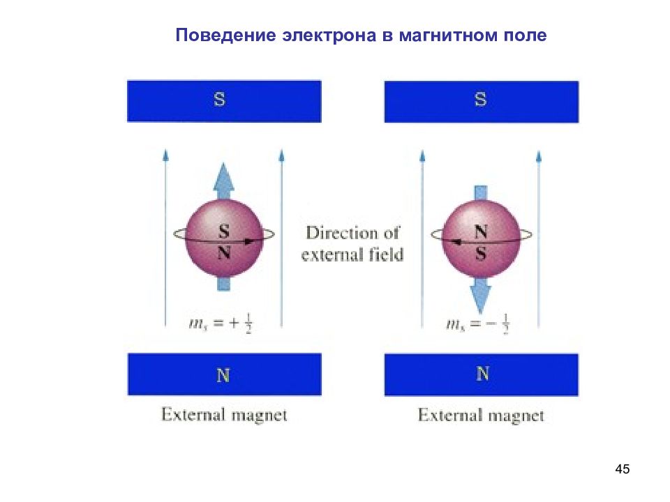 Электрон движется в магнитном