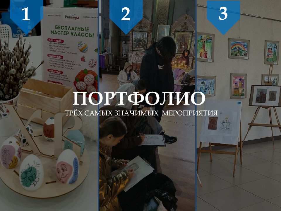 ПОРТФОЛИО ТРЁХ САМЫХ ЗНАЧИМЫХ МЕРОПРИЯТИЯ 1 2 3