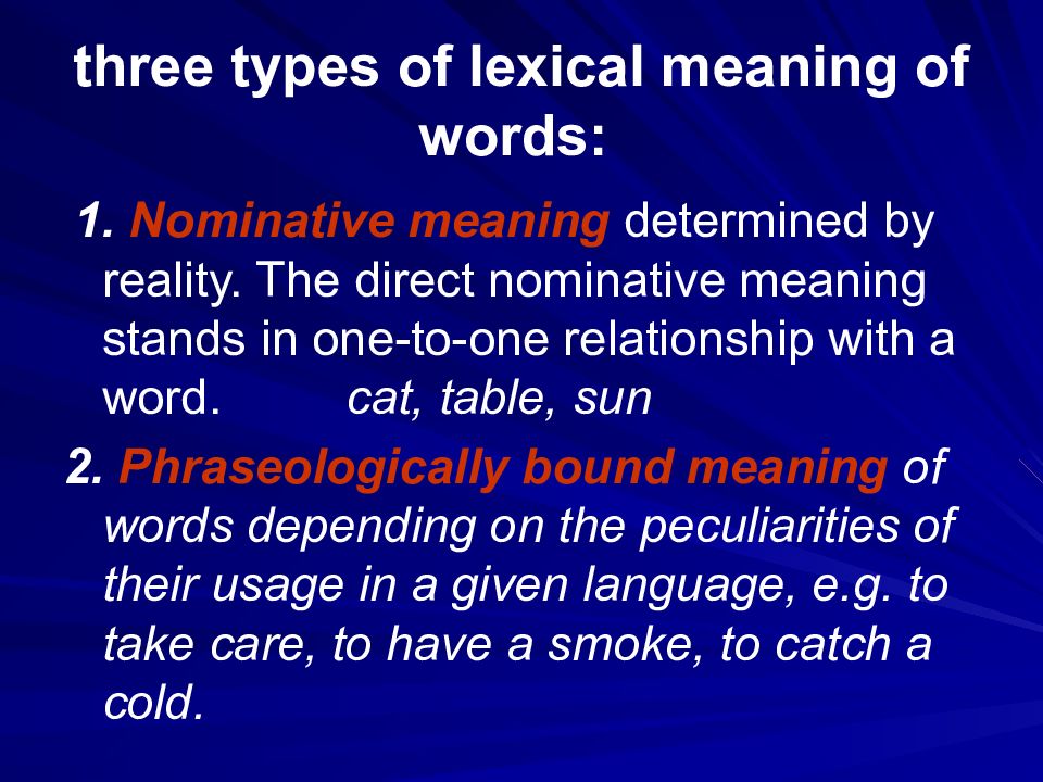 Word meaning. Types of Lexical meaning. Lexical and grammatical meaning of the Word. Презентация Types of Word meaning. The meaning of the Word.