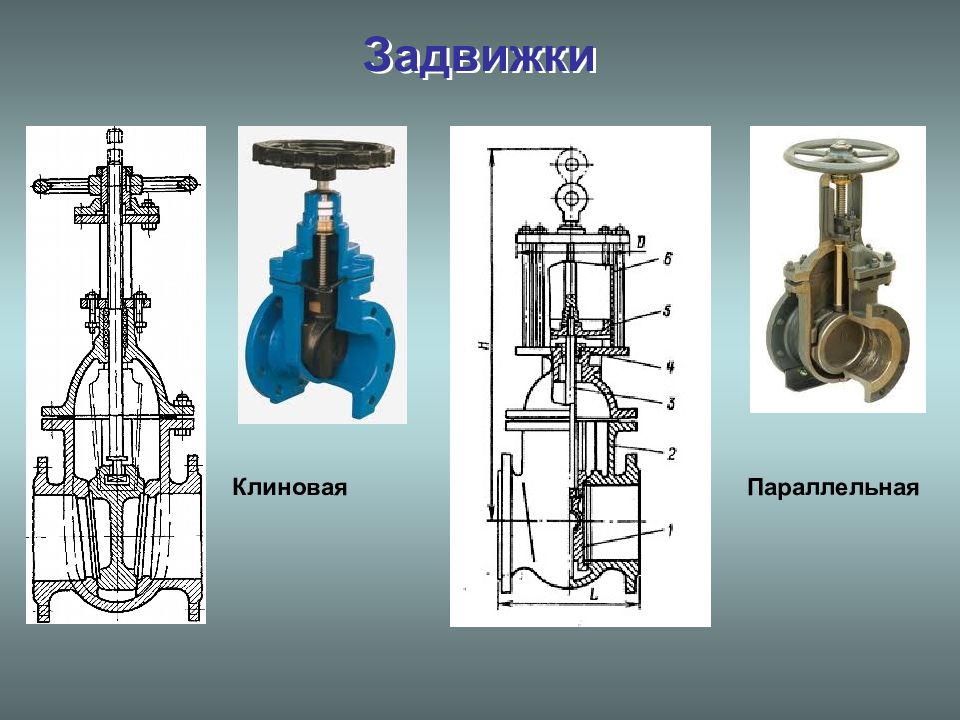 Трубопроводные задвижки схема