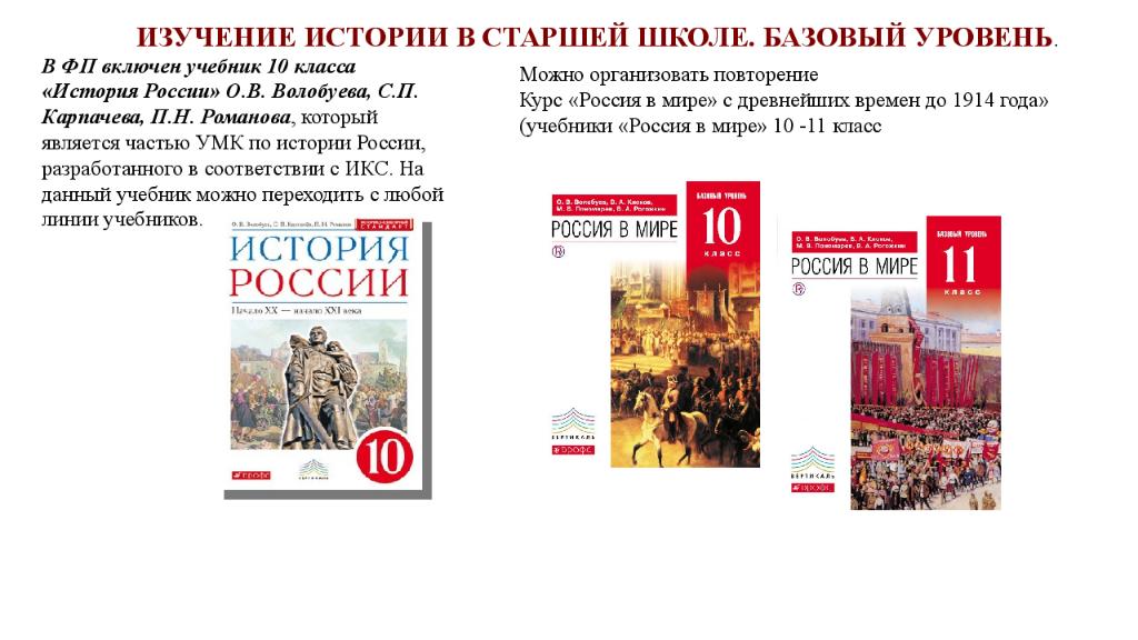 История россии 10 класс электронный учебник